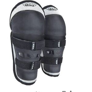 Fox Racing Unisex-Child Titan Knee/SHIN Guard, Black/Silver, One Size 4-9 New
